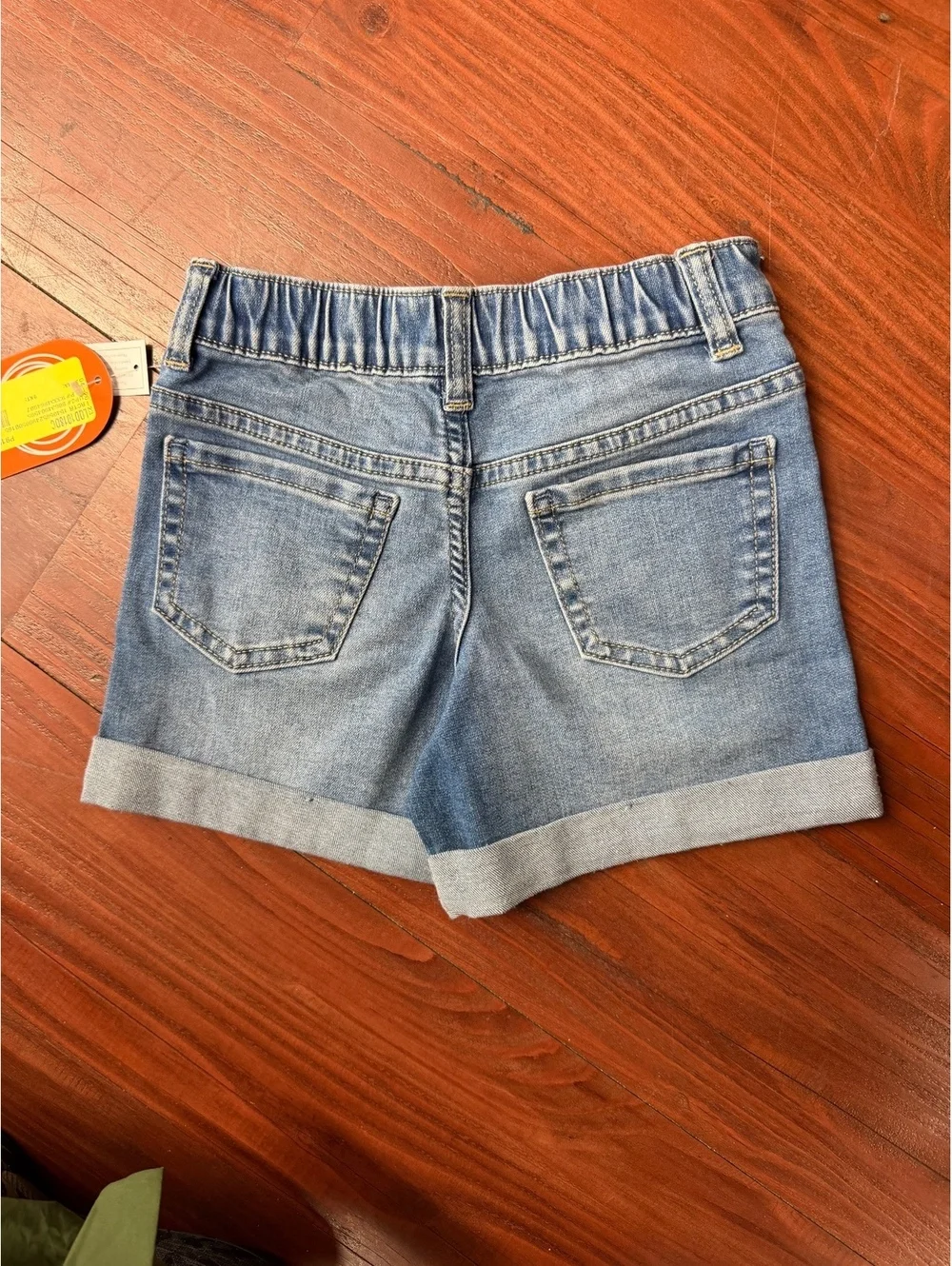 Wonder Nation Girls Size 5 Denim Jean Shorts Cuffed Hem NWT